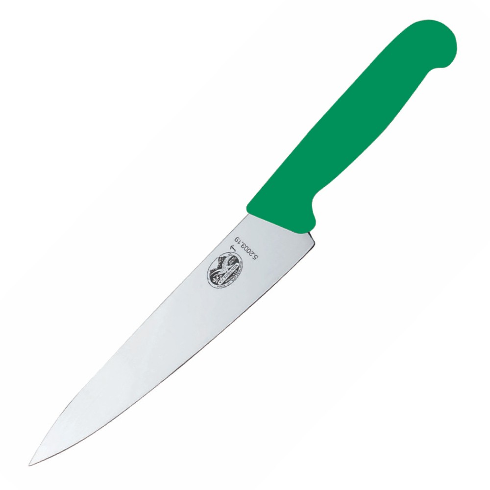 Victorinox 19cm Cook\'s Chef Carving Knife Green Fibrox - 5.2004.19