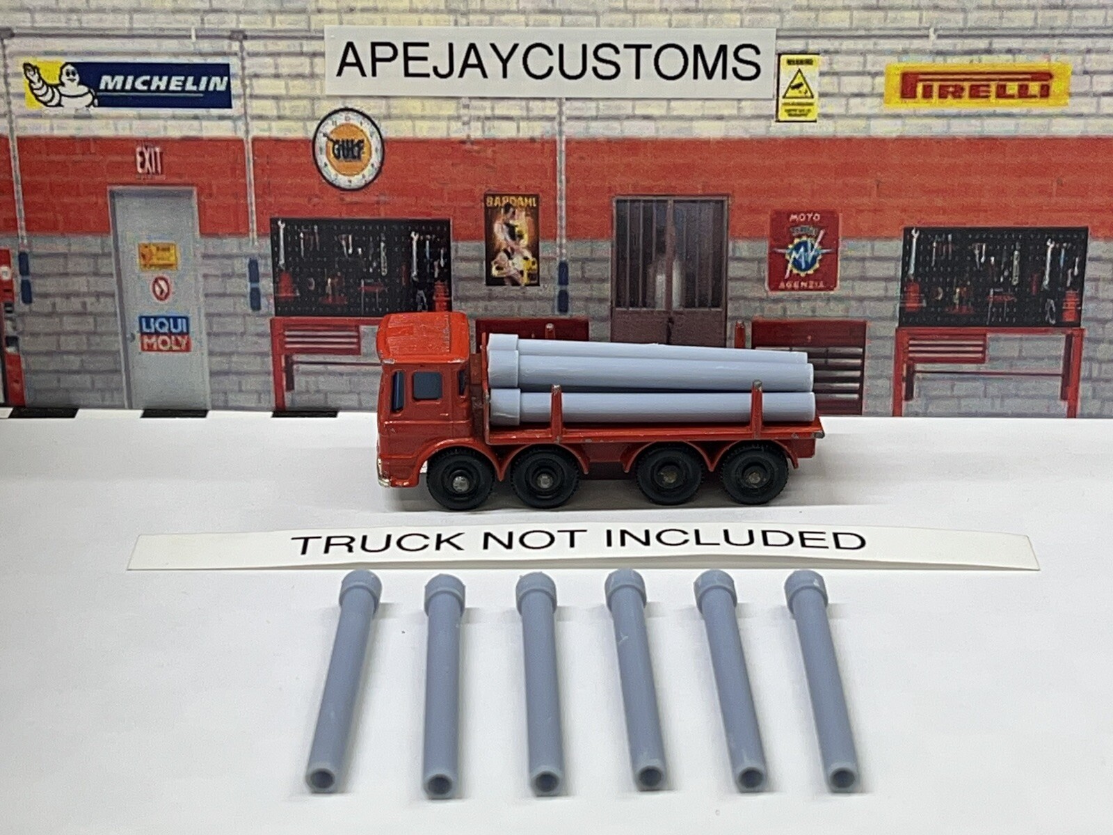 Lesney Matchbox Leyland Pipe Truck No. 10-D 6 pipes (TRUCK NOT INCLUDED)