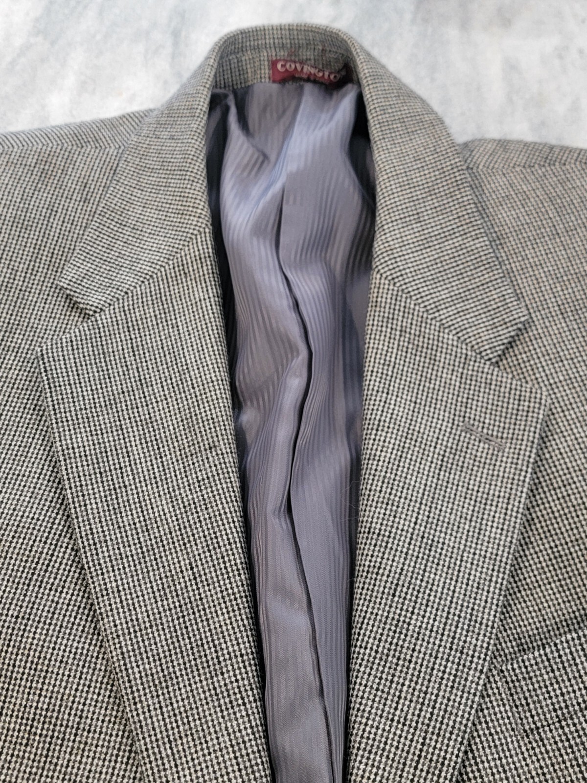 42L Men\'s Covington Blazer Light Brown 100% Wool 2 Button Vintage Sport Coat
