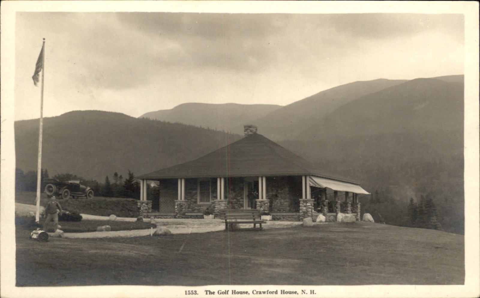 Crawford House NH Golf House c1910s Real Photo Vintage Postcard bhn Crawford House NH Golf House c1910s Real Photo Vintage Postcard bhn