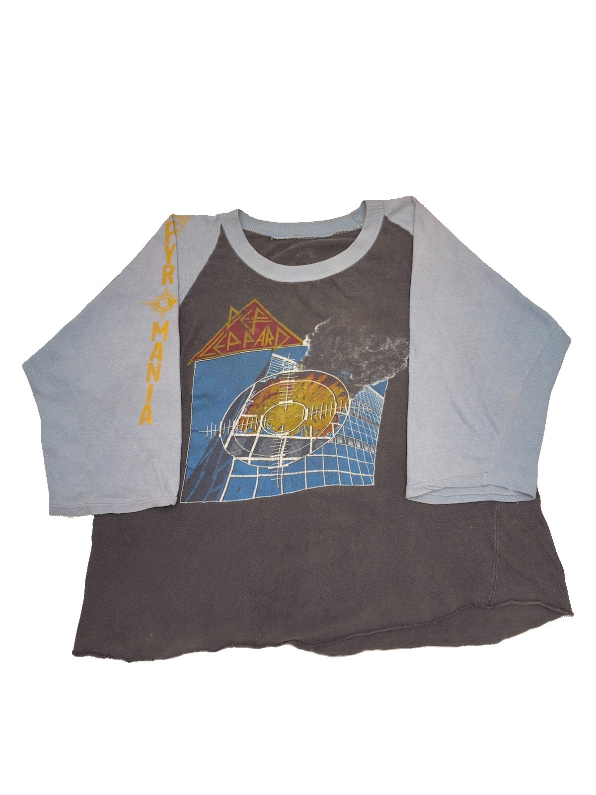 Vintage 1983 Def Leppard Pyromania Tour Raglan T-Shirt Ultra Rare Grail 80s Rock