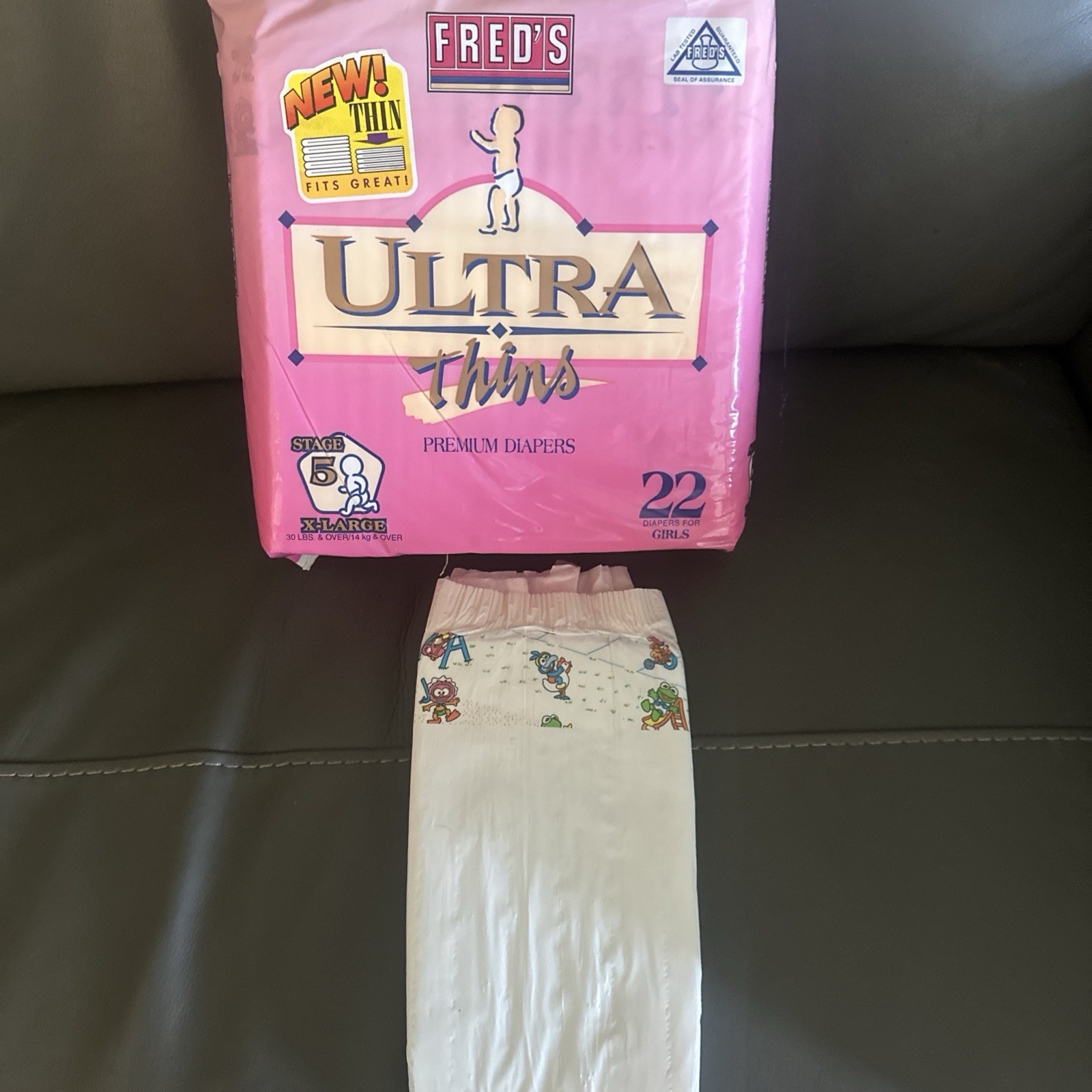 Pack Of 22 Vintage Extra Large Muppets Vintage Plastic Diapers(LAST PACK)