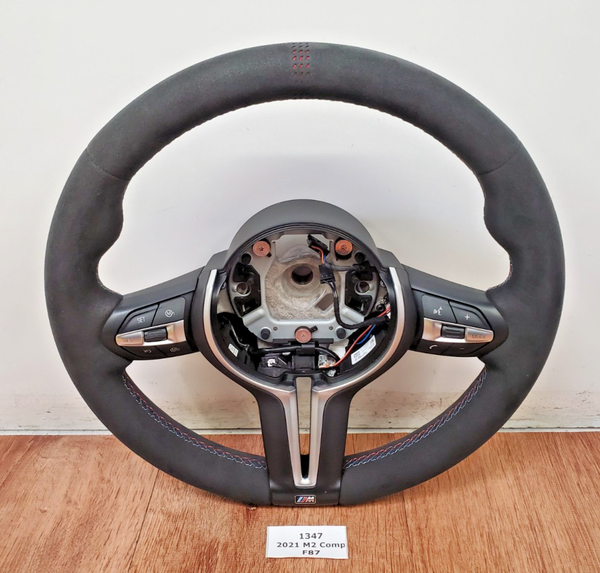 ✅ OEM BMW F87 F80 F82 F83 M2 M3 M4 CS STYLE Alcantara Steering Wheel Trim MT 29k