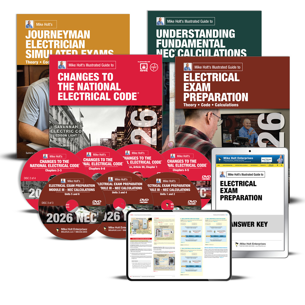 Electrical Exam Prep Course, Journeyman Intermediate 2026 NEC -- Mike Holt