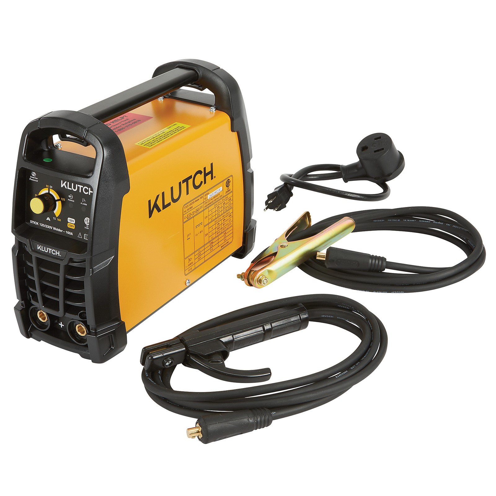 Klutch Dual-Voltage Stick Welder with Inverter Technology, 120/230 Volts, 160 Klutch Dual-Voltage Stick Welder with Inverter Technology, 120/230 Volts, 160