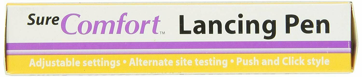 Sure Comfort Lancing Pen Adjustable Alternate Site Test Push & Click Style 1ct