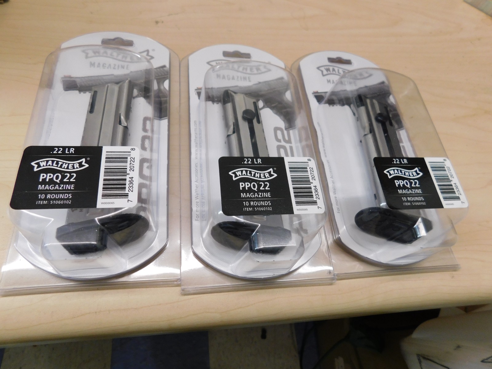 3 - NEW - Walther PPQ 22 OEM Factory Magazines .22LR 10 Round - 51060102   (W155