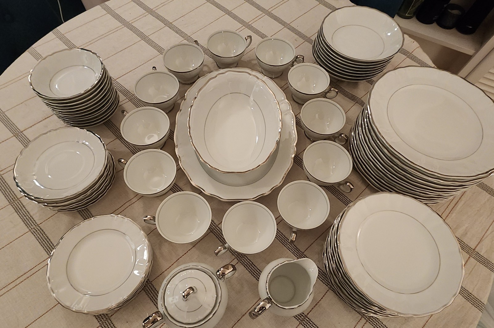 Vtg Harmony House Silver Silver Sonata China - Lot of 71 Pieces Vtg Harmony House Silver Silver Sonata China - Lot of 71 Pieces