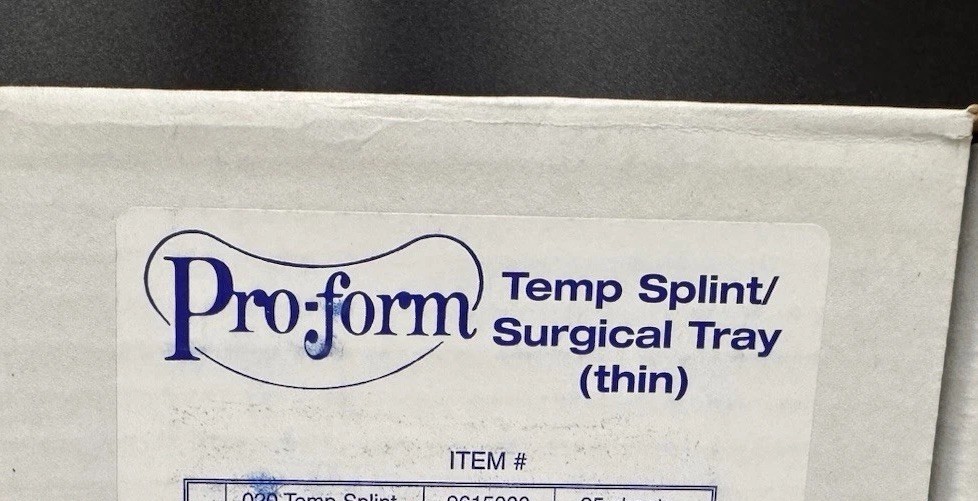Keystone Proform Temp Splint/ Surgical Tray (thin) .040  45 Sheets