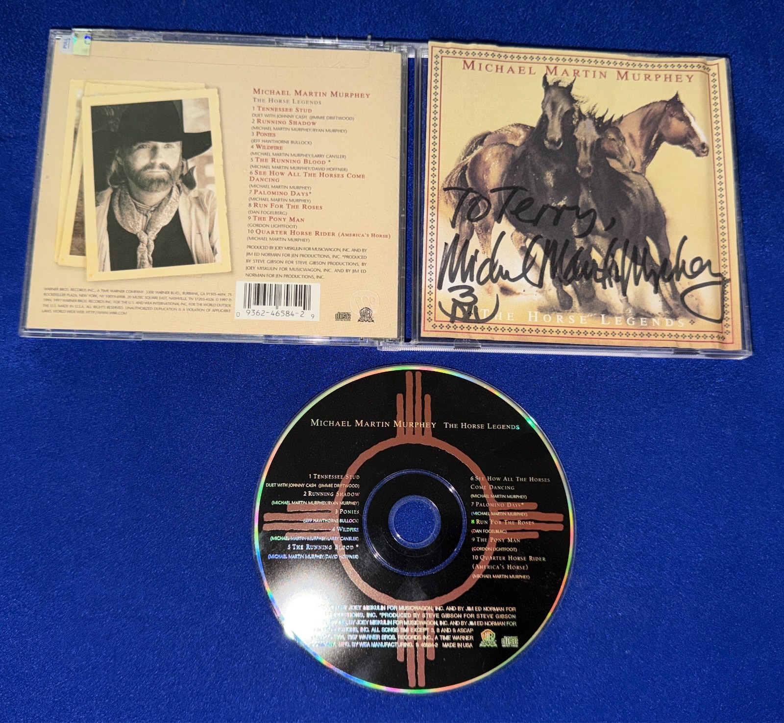 OOP HAND SIGNED Michael Martin Murphey Horse Legends CD AUTOGRAPHED