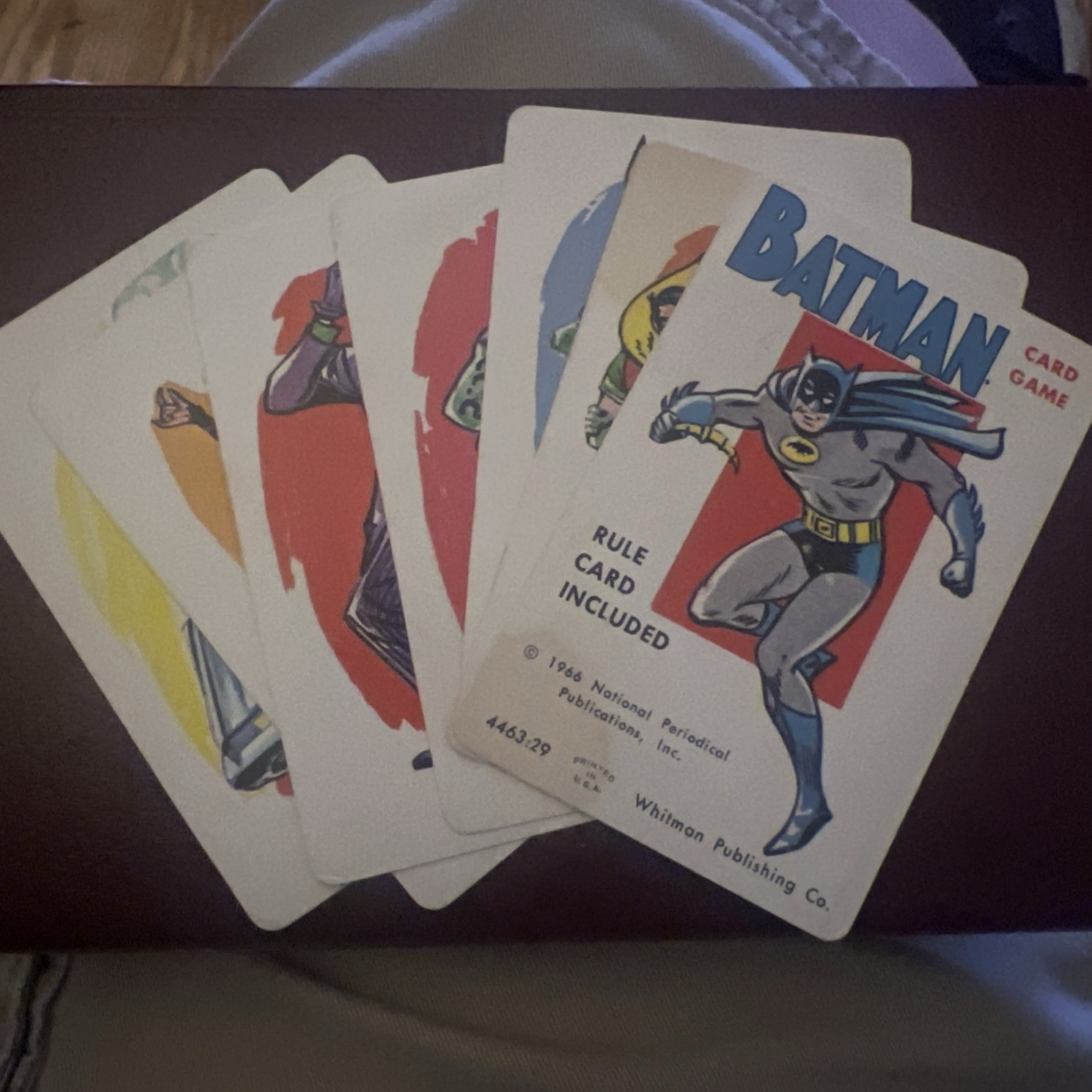 1966 N.P.P.I. WHITMAN BATMAN & ROBIN CARD GAME lot of 7 cards 1966 N.P.P.I. WHITMAN BATMAN & ROBIN CARD GAME lot of 7 cards