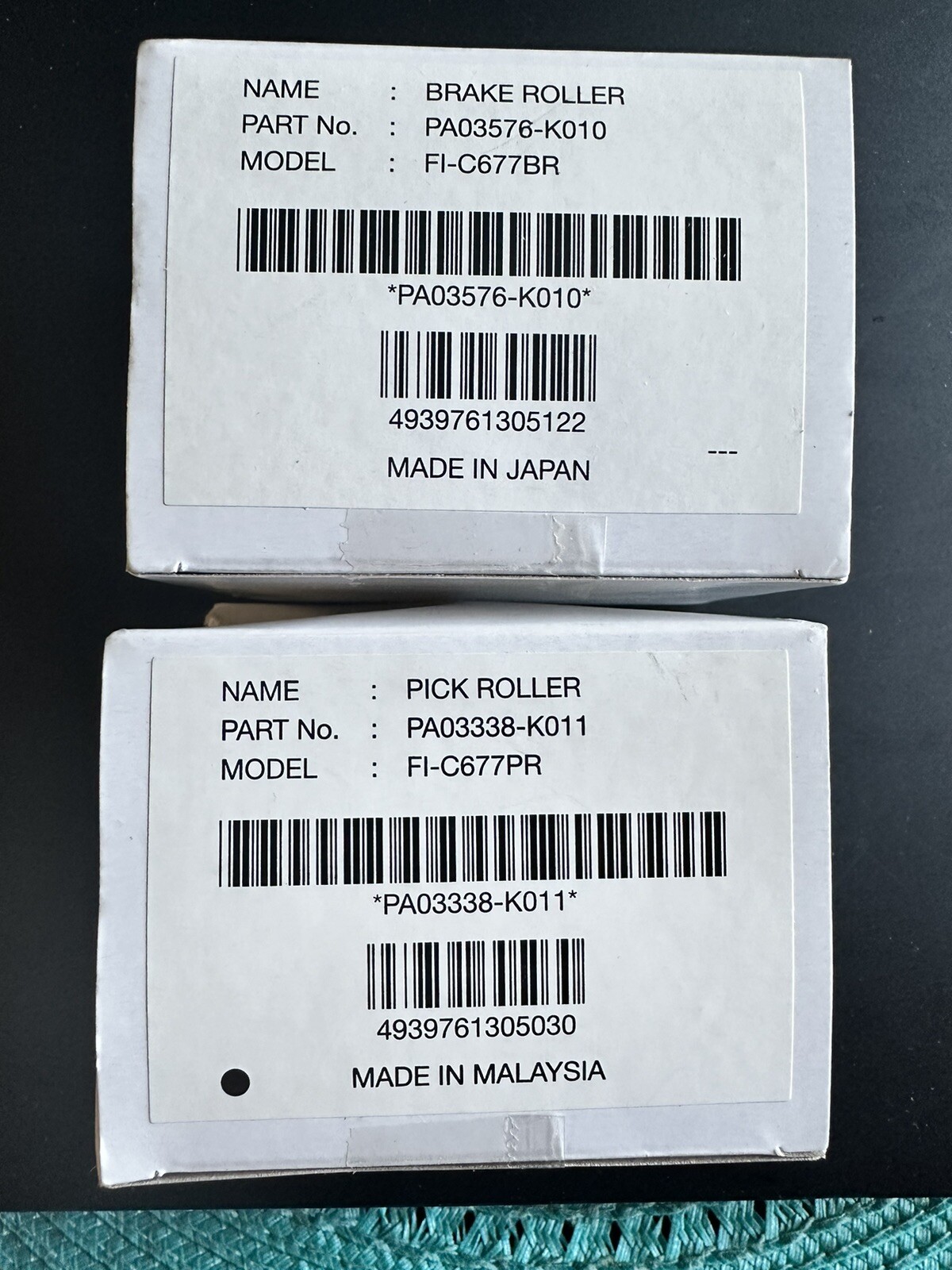 One Genuine OEM Fujitsu PA03338-K011 PA03576-K010 Pick/Brake Roller kit fi-6670