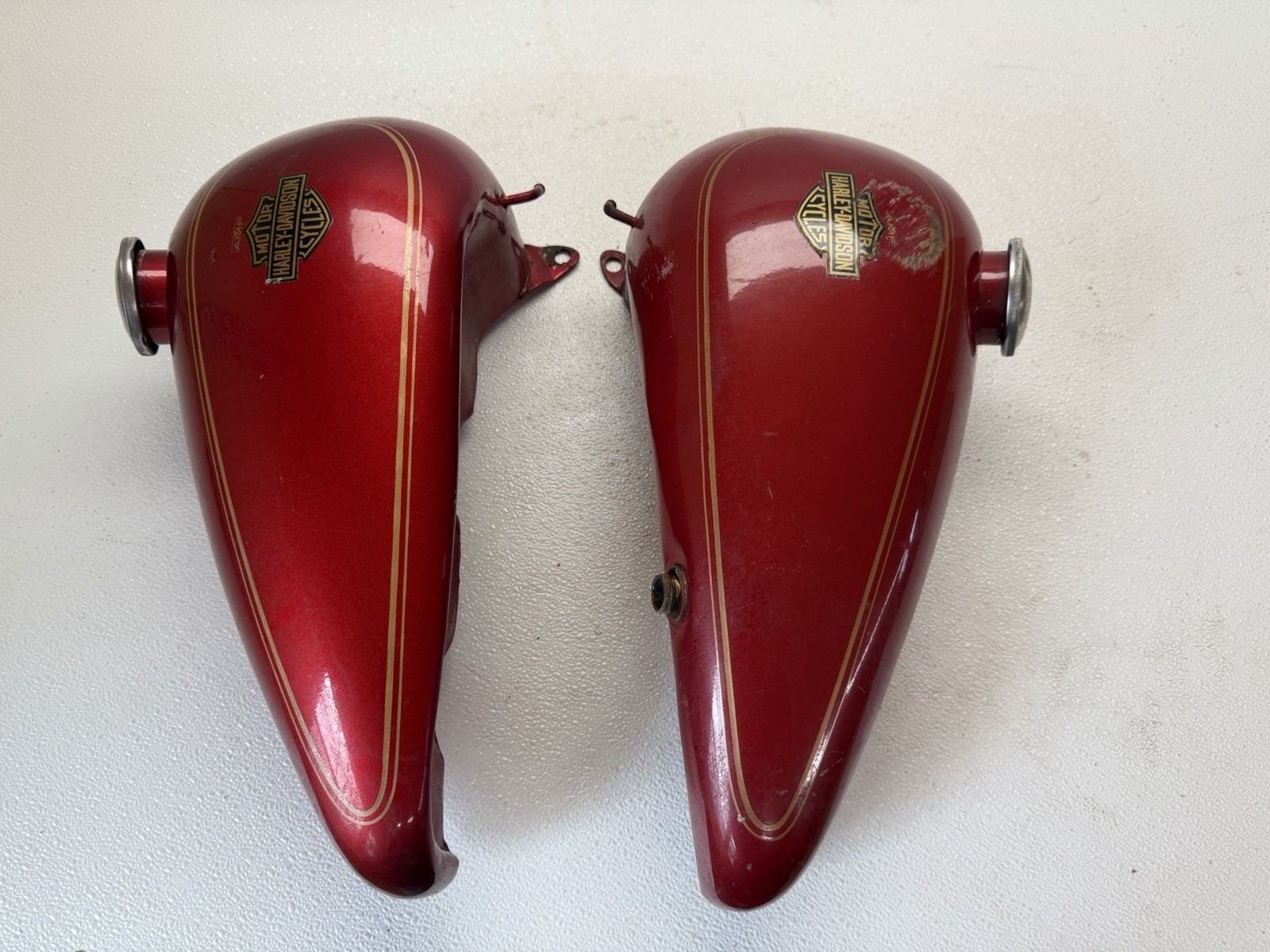 Harley Davidson AMF Shovel RED Gas fuel tank #3571 Harley Davidson AMF Shovel RED Gas fuel tank #3571