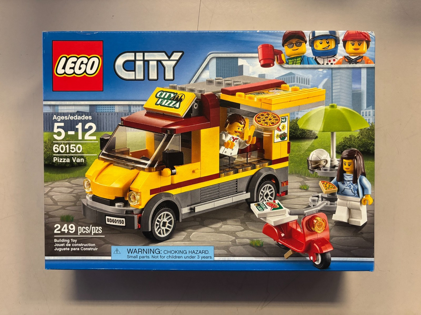 LEGO City 60150 Pizza Van Scooter Food Truck Delivery Chef New Sealed LEGO City 60150 Pizza Van Scooter Food Truck Delivery Chef New Sealed