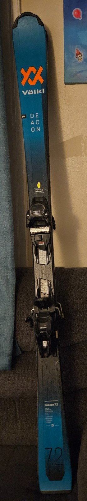 Volkl Deacon 7.2 Alpine Skis 158 centimeter with binding made in Germany