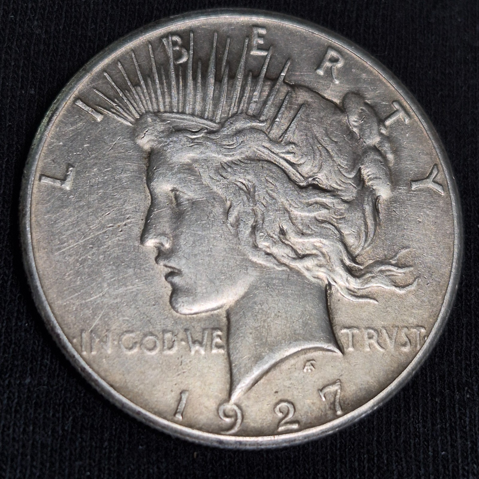 1927-P Peace Dollar - Cleaned -90% Silver -0928-11 1927-P Peace Dollar - Cleaned -90% Silver -0928-11