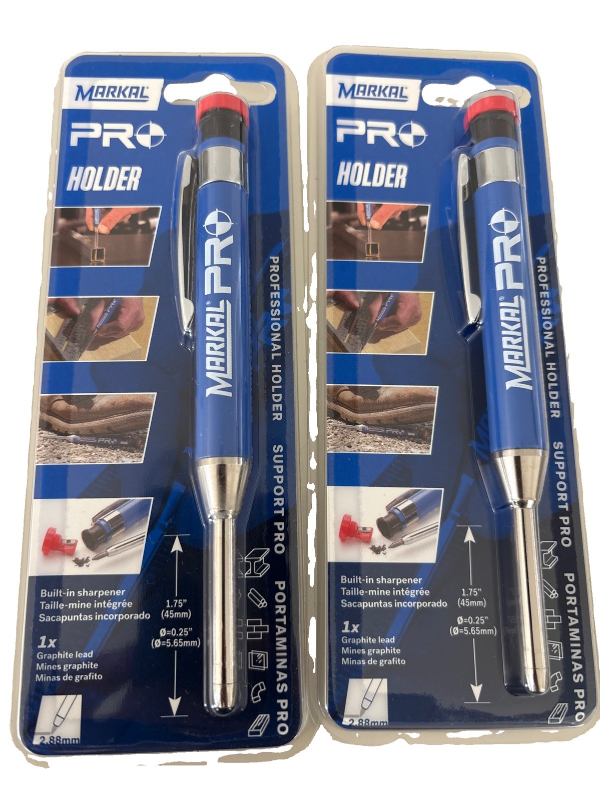 2PK Markal 96270 Markal PRO Holder w/ 1 Graphite Lead Built-in Sharpener. (2)