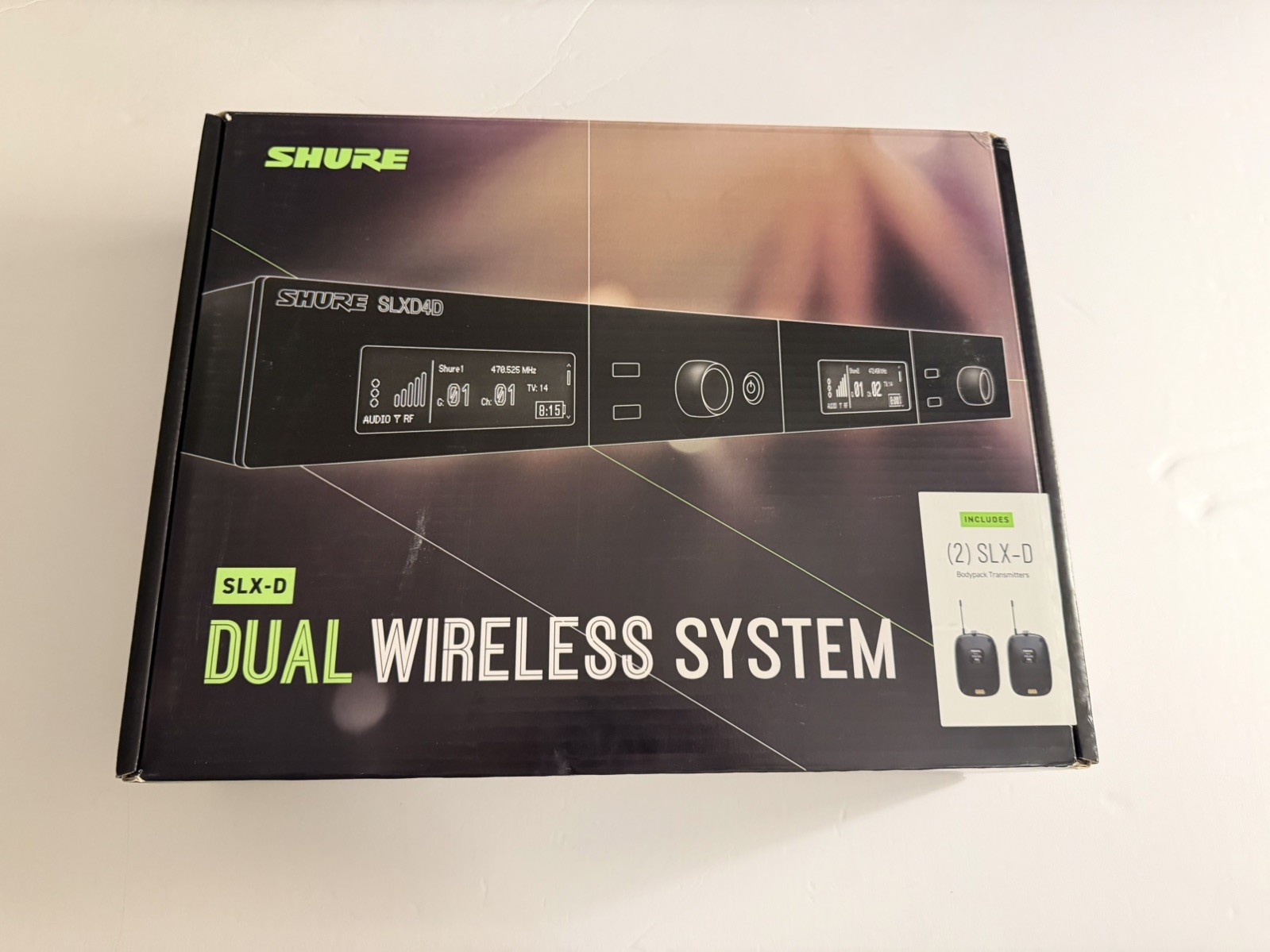 Shure SLXD4D/SLX-D Dual Channel Digital Wireless Microphone System J52 Band New Shure SLXD4D/SLX-D Dual Channel Digital Wireless Microphone System J52 Band New