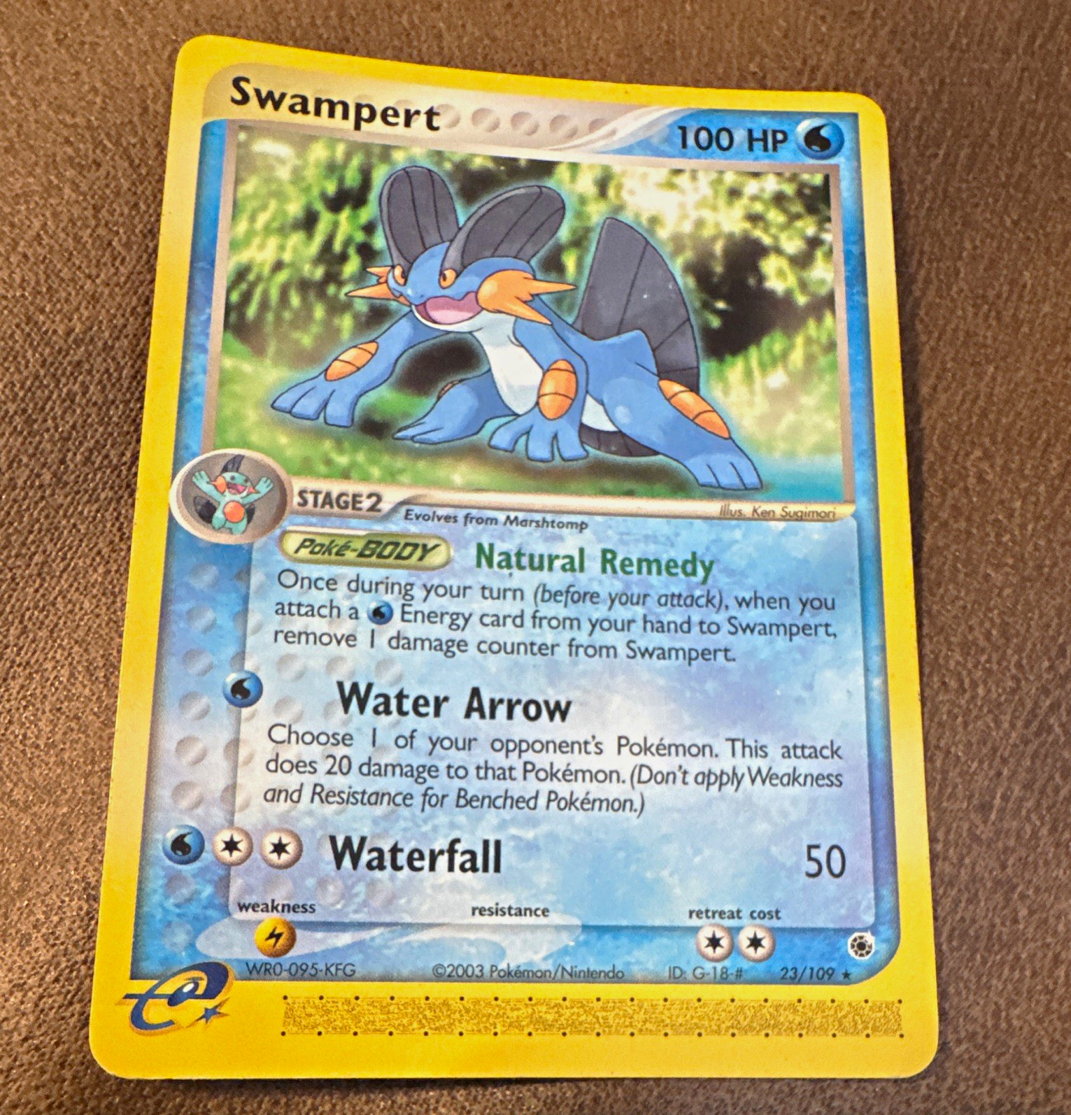Nintendo Pokemon TCG Swampert 23/109 EX Ruby & Sapphire Rare Holo EN 2003 100HP