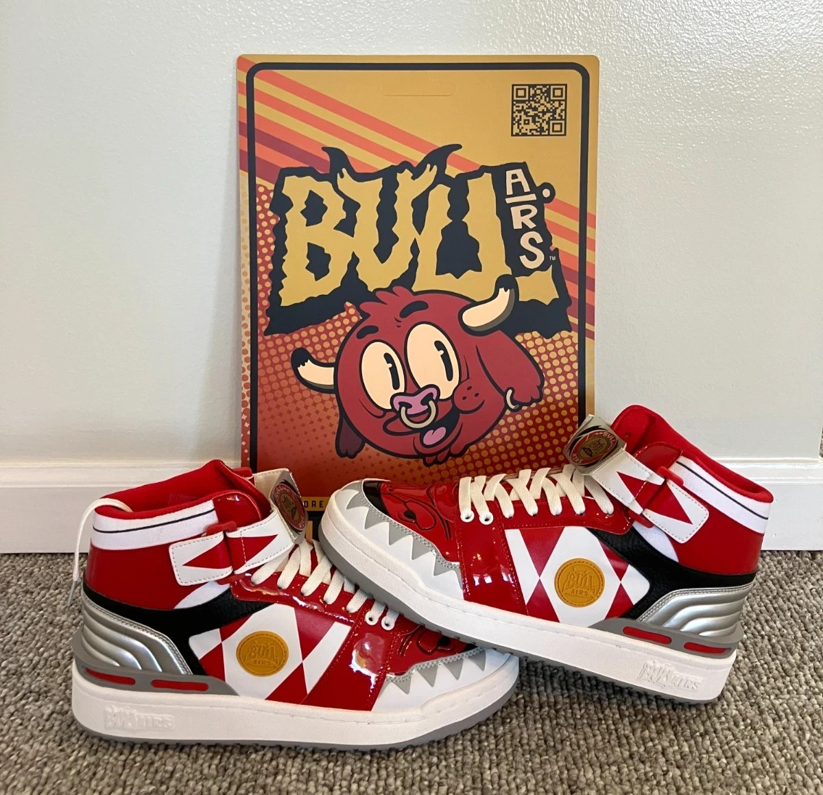 Bull Airs Custom Power Rangers Longhorns Size 10.5 Bull Airs Custom Power Rangers Longhorns Size 10.5