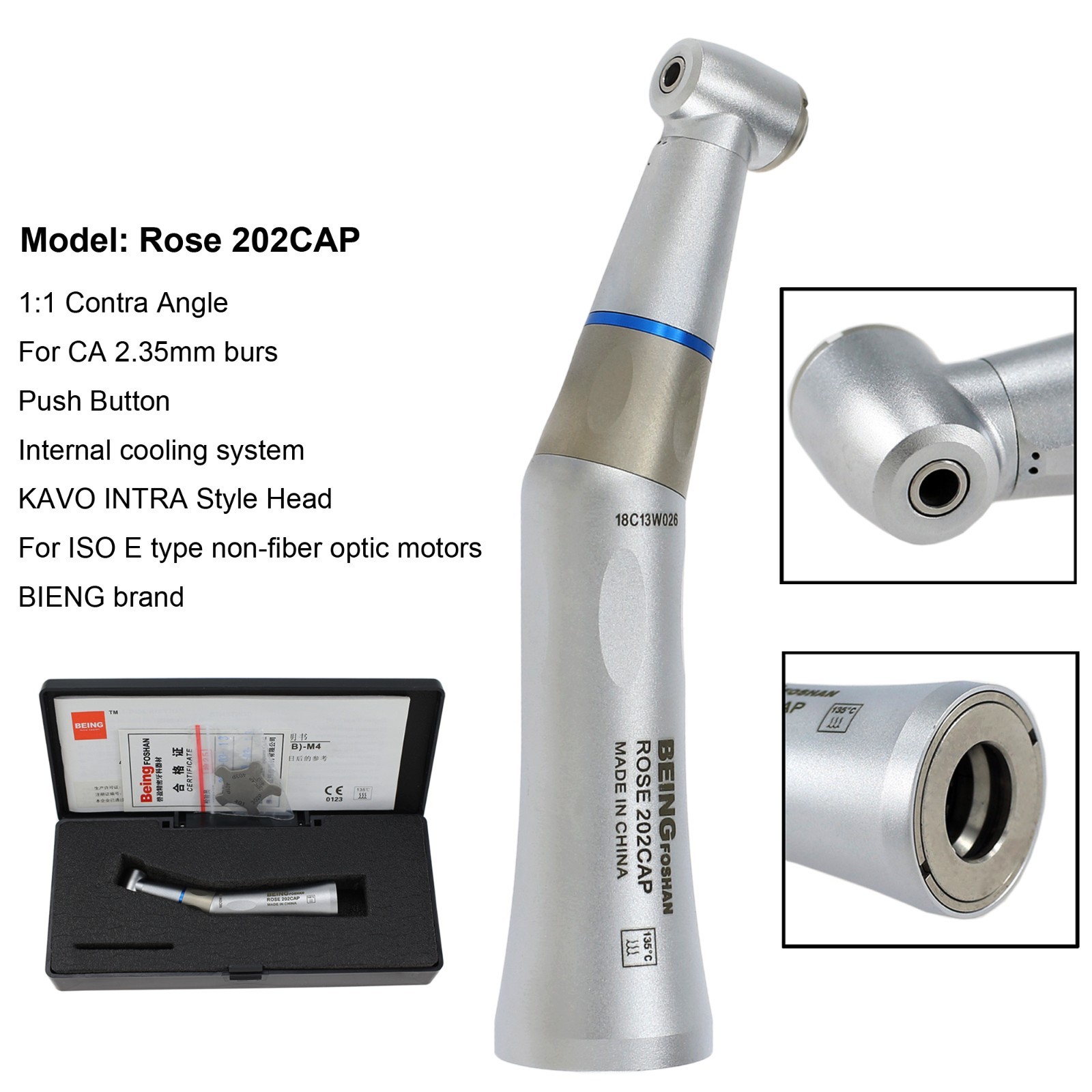 BEING Slow Speed Handpiece Dental Air Motor Contra Angle Straight Handpiece KAVO