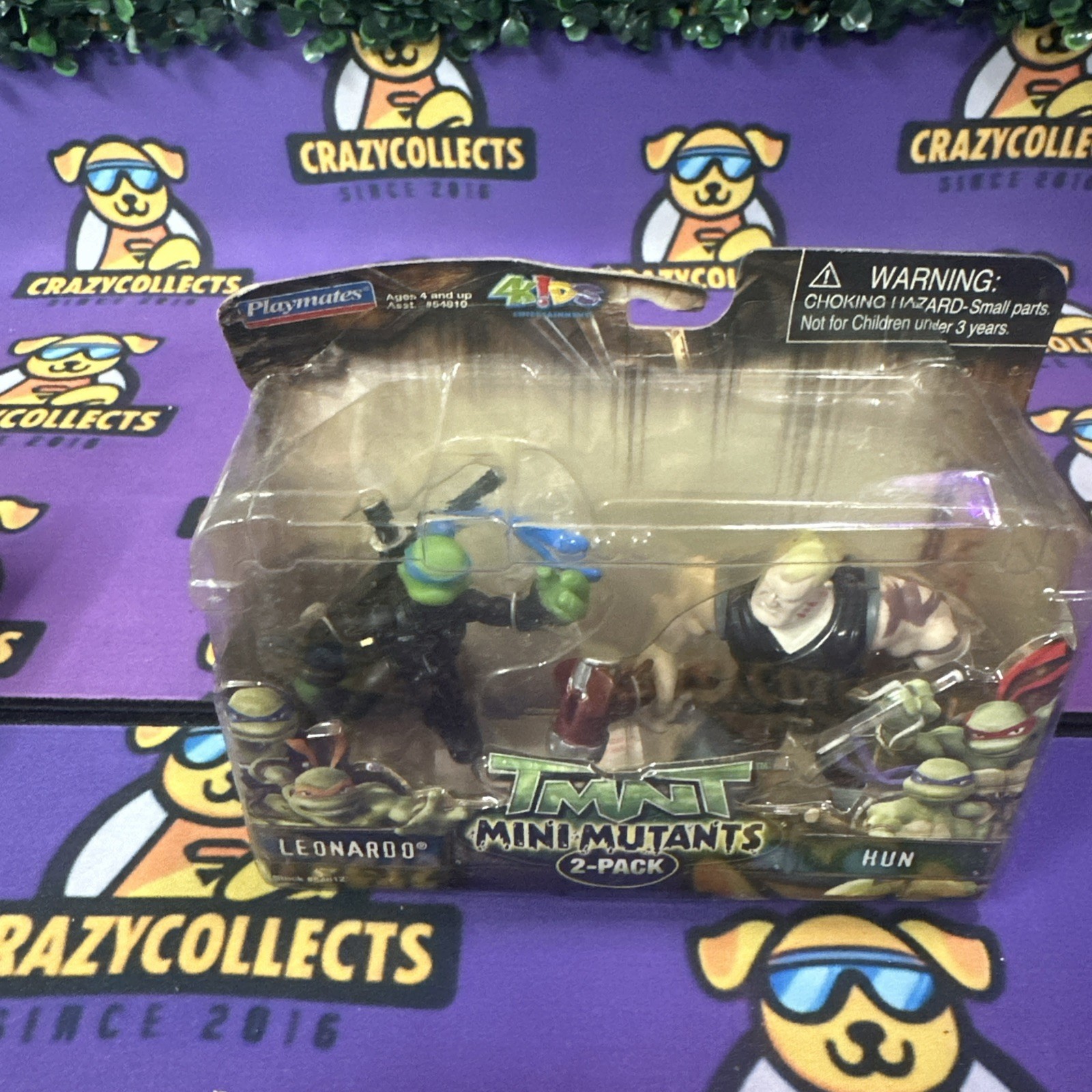 2007 Playmates, TMNT Mini Mutants 2-Pack: Leonardo & Hun, Brand New 2007 Playmates, TMNT Mini Mutants 2-Pack: Leonardo & Hun, Brand New