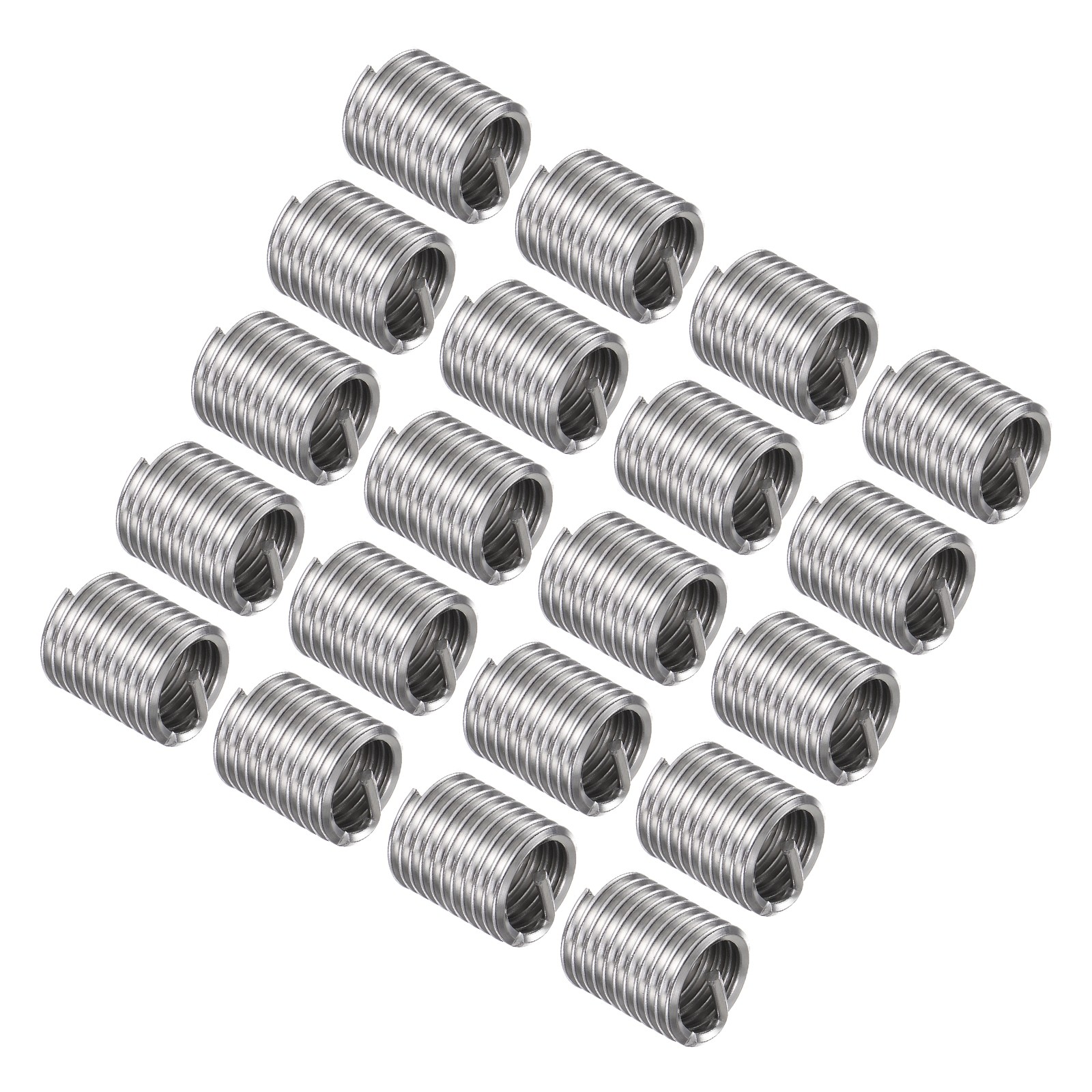 20Pcs 7/16-14 UNC 2D 22.2mm Threaded Inserts DIY Stainless Steel Helical Wire 20Pcs 7/16-14 UNC 2D 22.2mm Threaded Inserts DIY Stainless Steel Helical Wire
