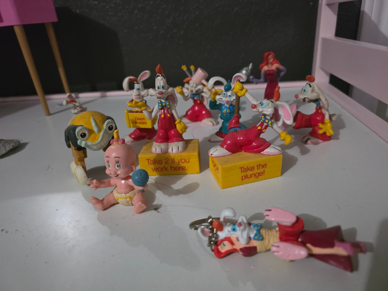 Vintage 1988 Roger Rabbit PVC Figure Lot 10pc Applause Jessica Baby Herman