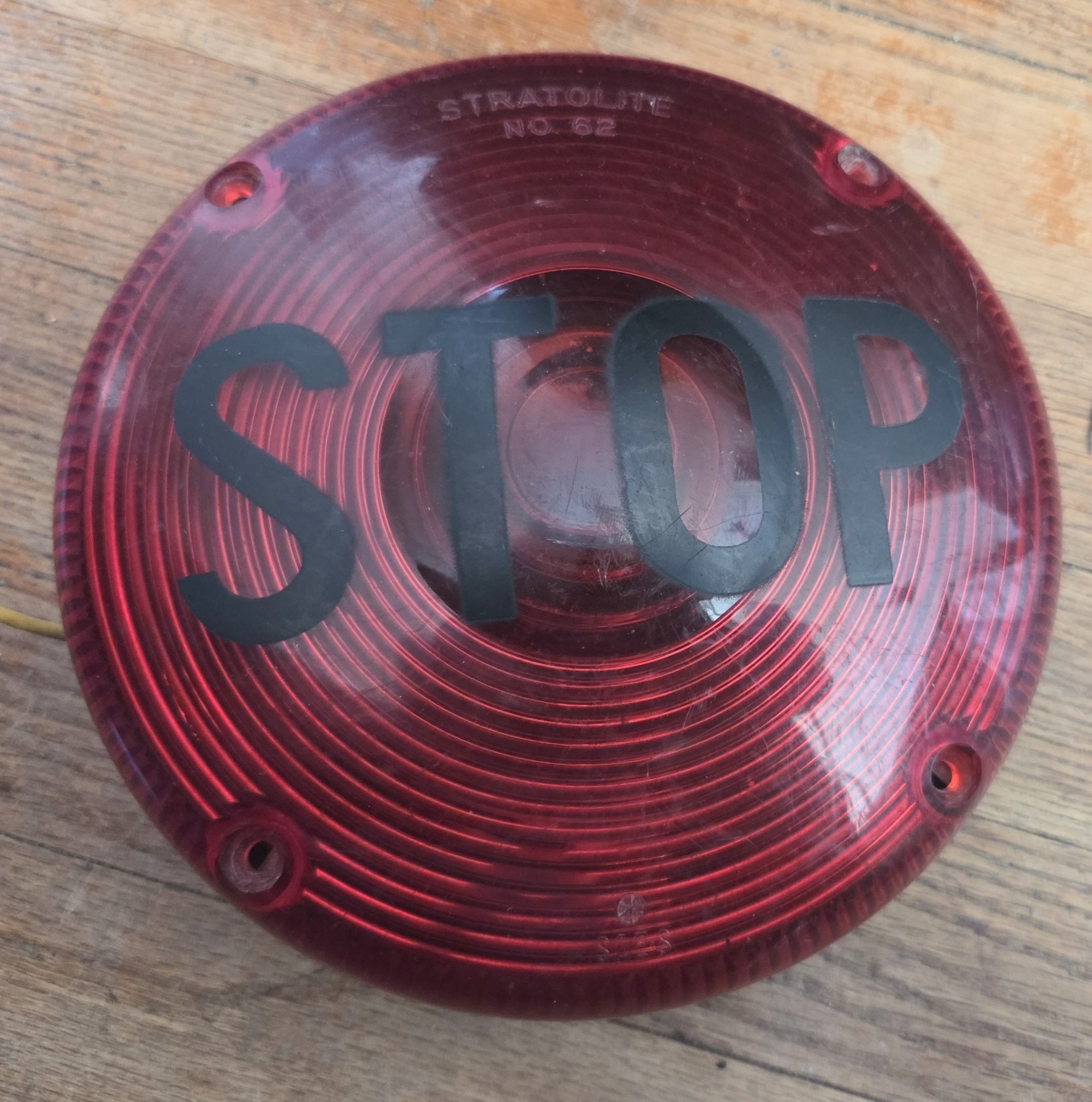 Vintage Stratolite #62 School Bus Stop Light Lamp