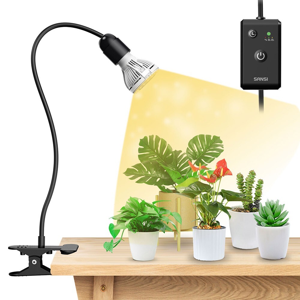 SANSI Multi-head LED Clip Grow Light Full Spectrum for Indoor Plants Seedlings