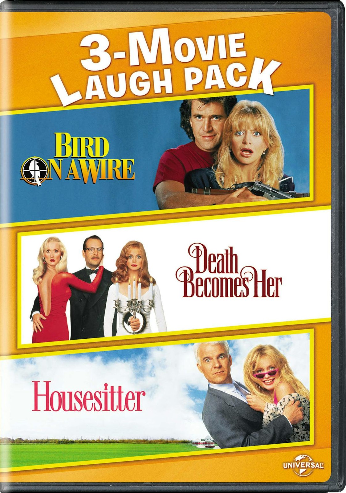 Bird On a Wire / Death Becomes Her / Housesitter DVD Goldie Hawn NEW