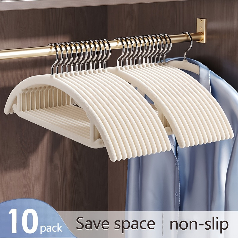 Joybos Premium Fuzzy Hanger, Non-Slip Shoulderless Suit Hangers, Space-Saving Joybos Premium Fuzzy Hanger, Non-Slip Shoulderless Suit Hangers, Space-Saving