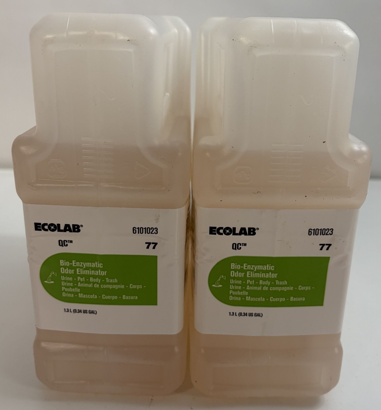 Ecolab 6101023 Bio-Enzymatic Odor Eliminator Case of 2 (2x1.3L) New Ecolab 6101023 Bio-Enzymatic Odor Eliminator Case of 2 (2x1.3L) New