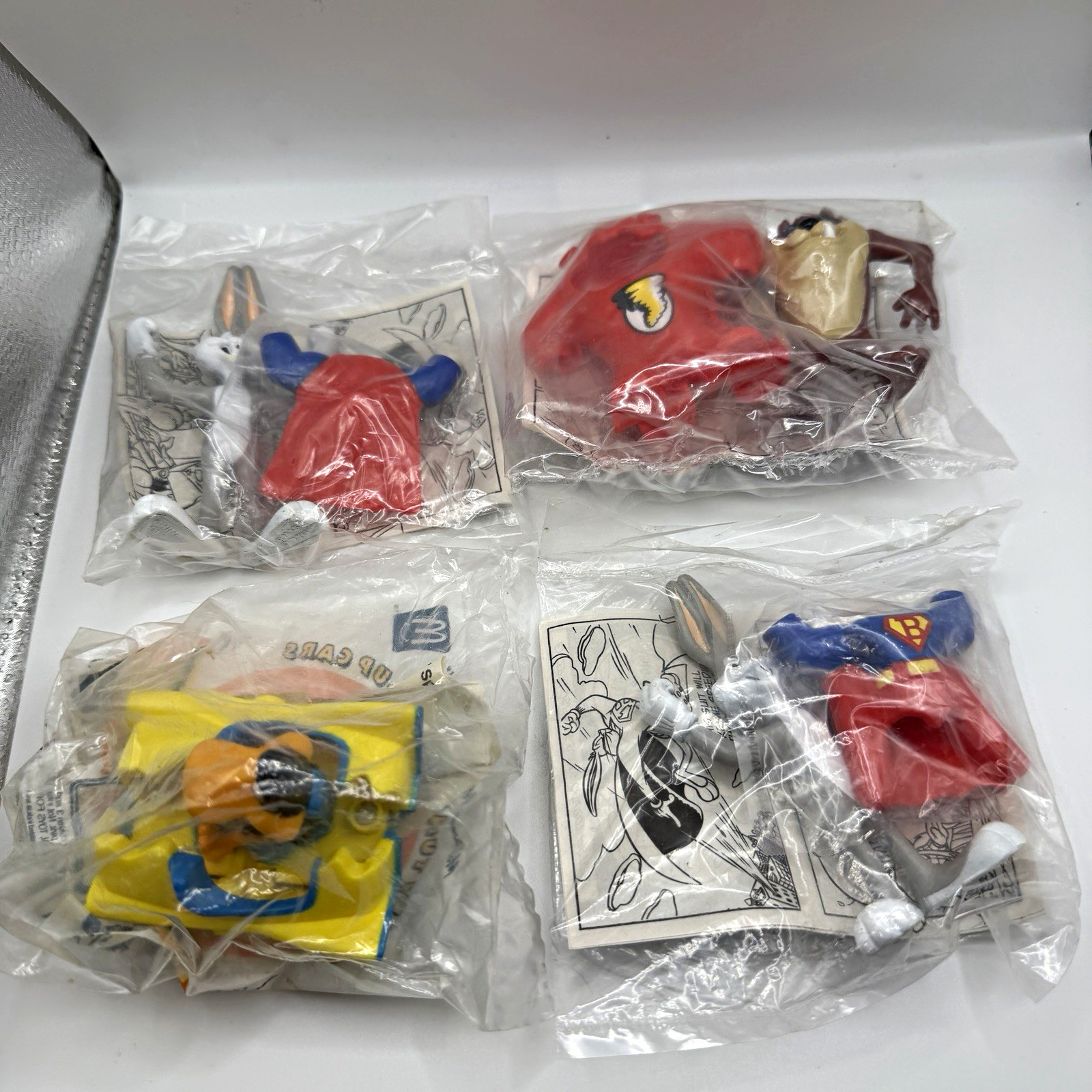 McDonald\'s Looney Tunes Happy Meal Toys Lot of 4 Sealed Bagged 1994 Super Hero