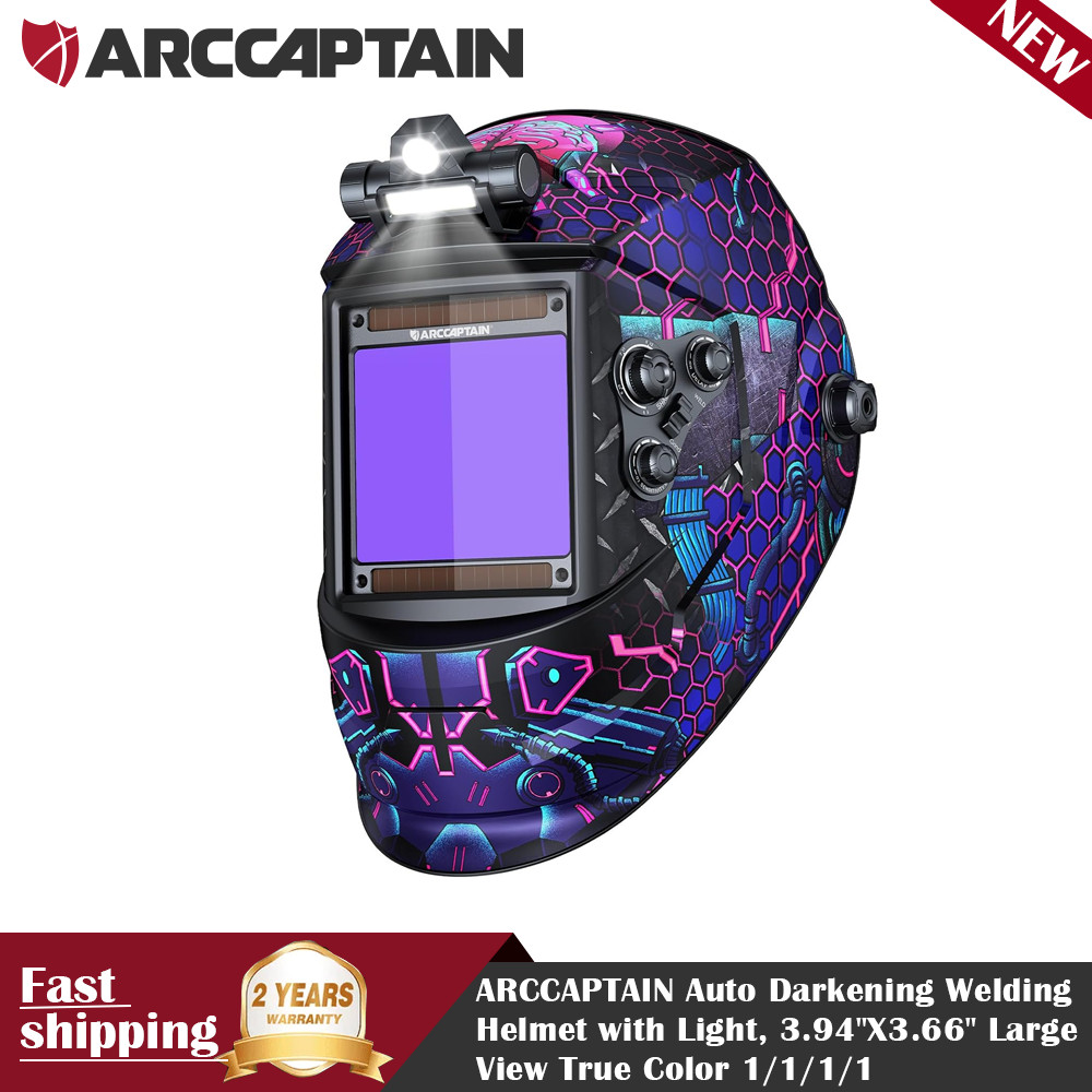 2026 ARCCAPTAIN Auto Darkening Welding Helmet with Light, 3.94\
