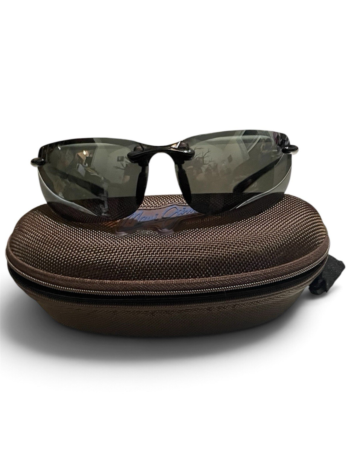 Maui Jim Makaha MJ Sport Sunglasses Gloss Black Neutral Grey Polarized w/ Case⁠