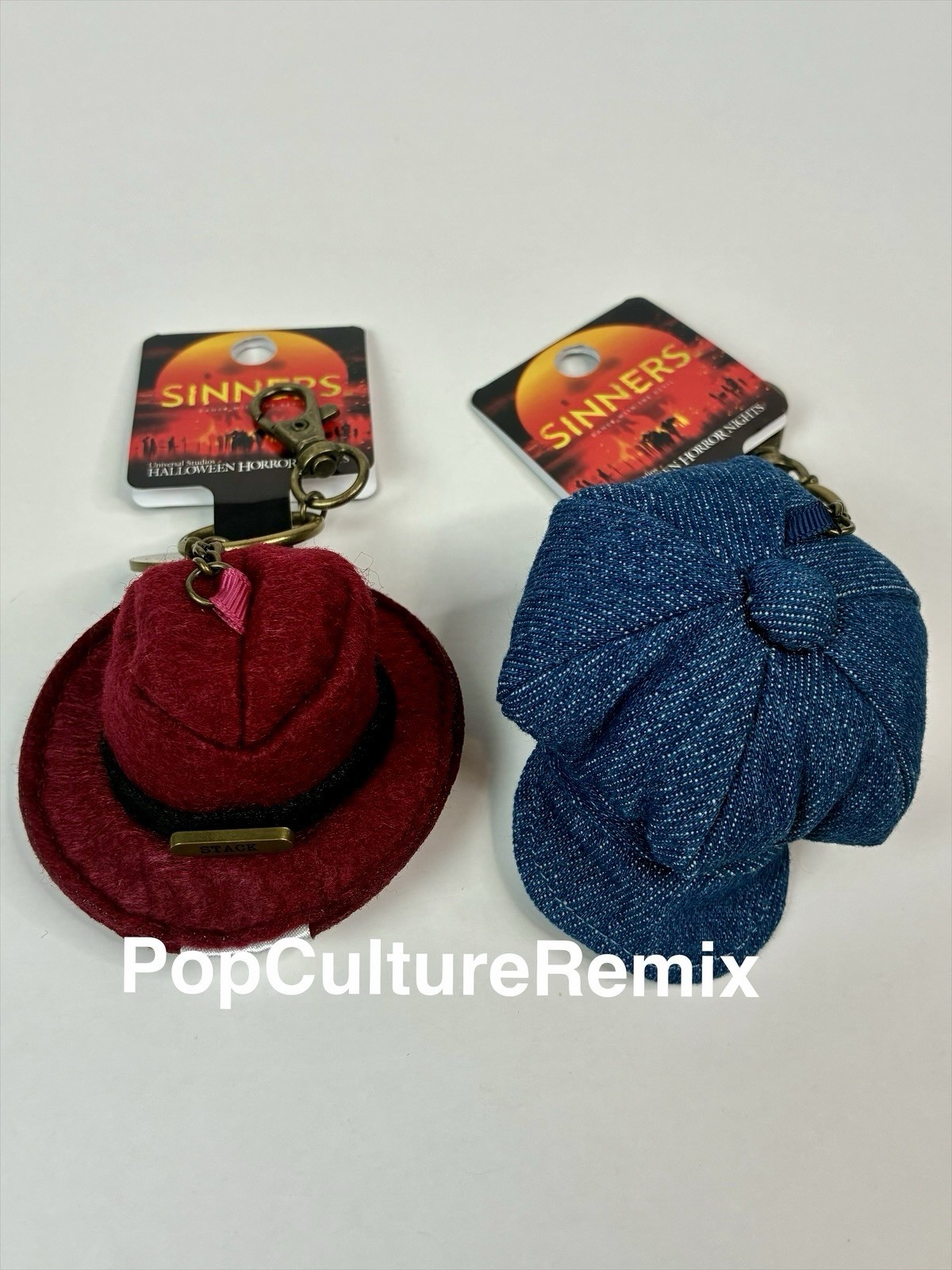 Universal HHN Halloween Horror Nights 2026 Sinners Smoke & Stack Hat Keychains Universal HHN Halloween Horror Nights 2026 Sinners Smoke & Stack Hat Keychains