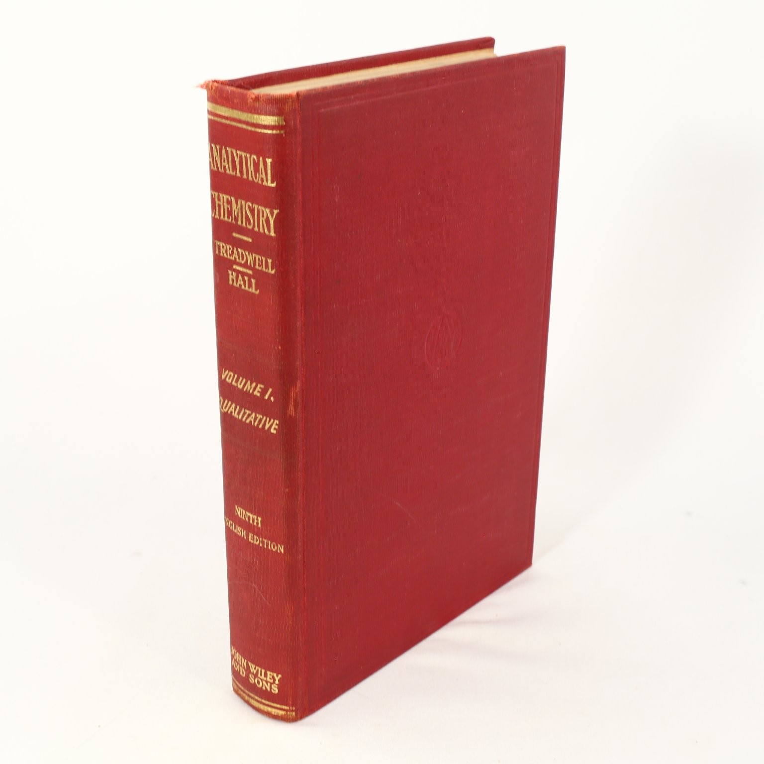 Analytical Chemistry Vol 1 Qualitative Treadwell Hall 1937 9th English Ed Wiley Analytical Chemistry Vol 1 Qualitative Treadwell Hall 1937 9th English Ed Wiley