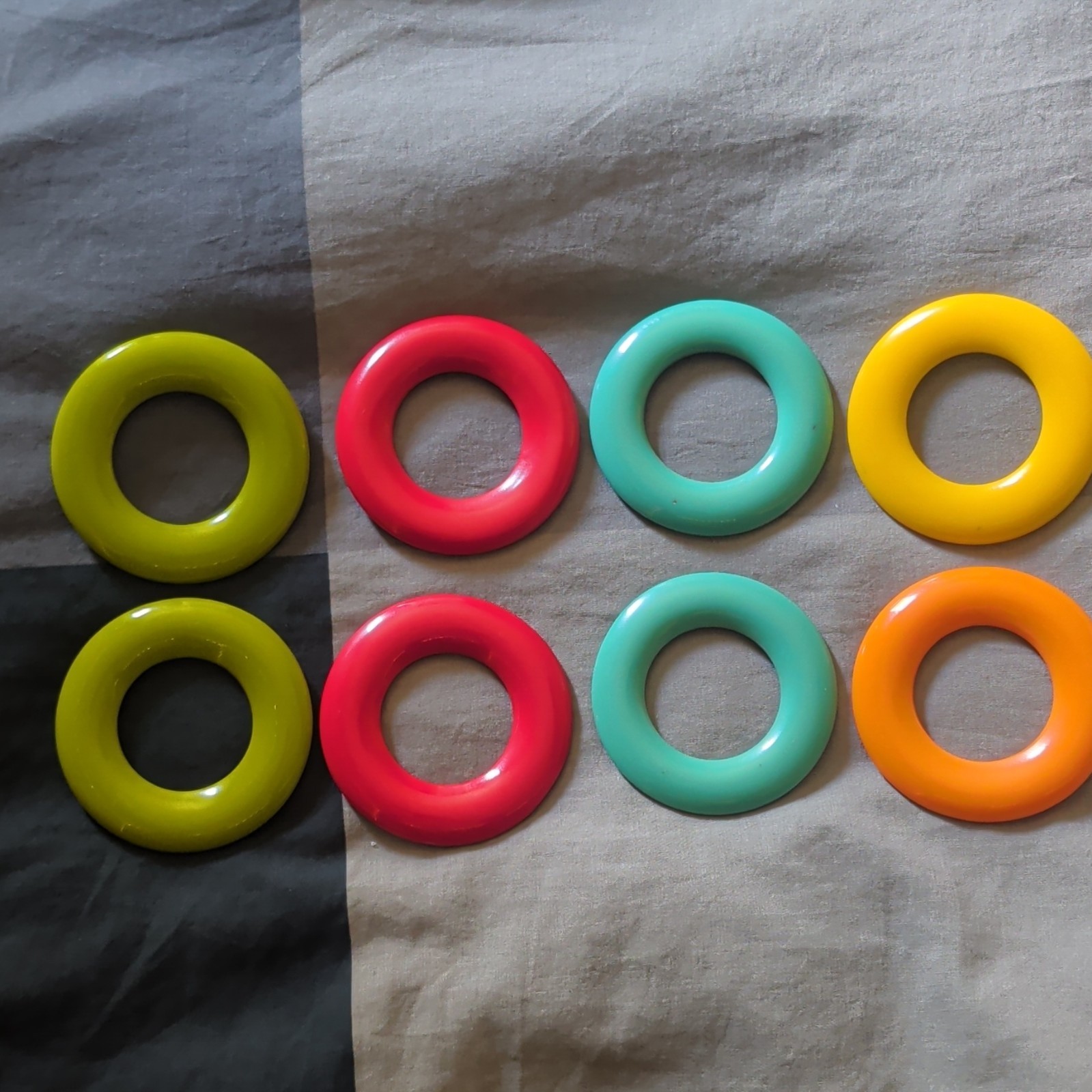 MCM Napkin Rings Multicolored Set of 8 MCM Napkin Rings Multicolored Set of 8