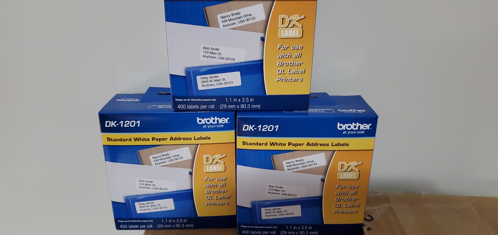 (3-PACK) Brother DK-1201 Die-Cut Standard Address Paper Label Rolls QL Printers (3-PACK) Brother DK-1201 Die-Cut Standard Address Paper Label Rolls QL Printers