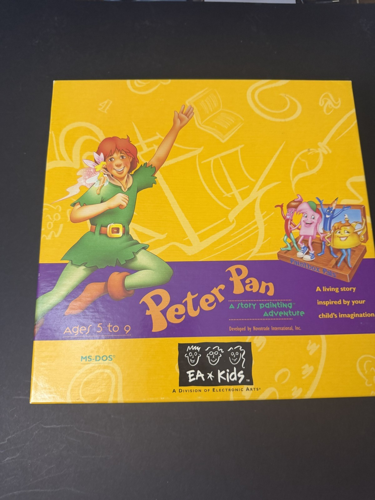 Vintage PETER PAN Video Game OPEN BOX EA Kids Big Box 3.5 Floppy PC
