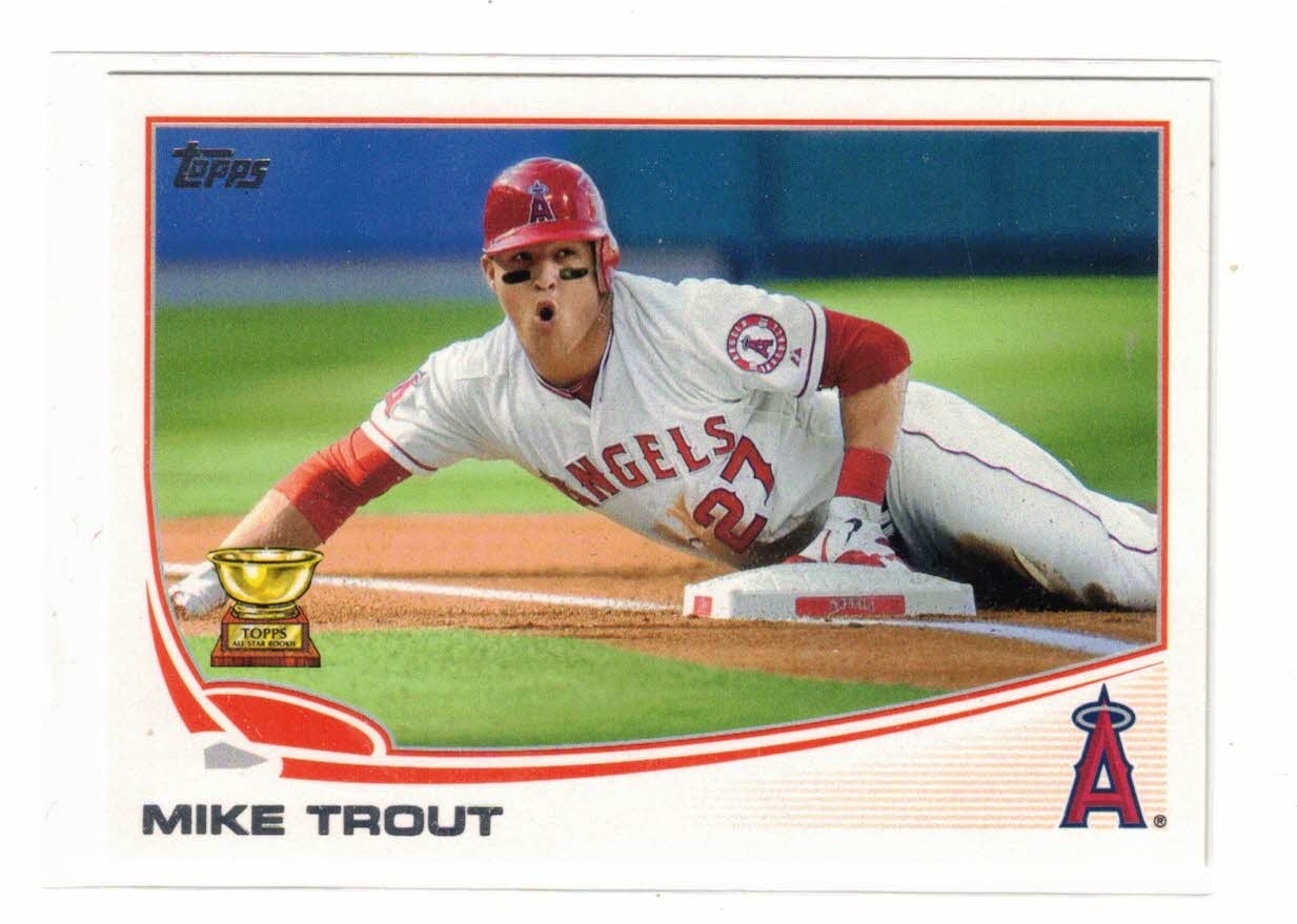 Mike Trout 2013 Topps #27 Los Angeles Angels Baseball Card All Star Cup