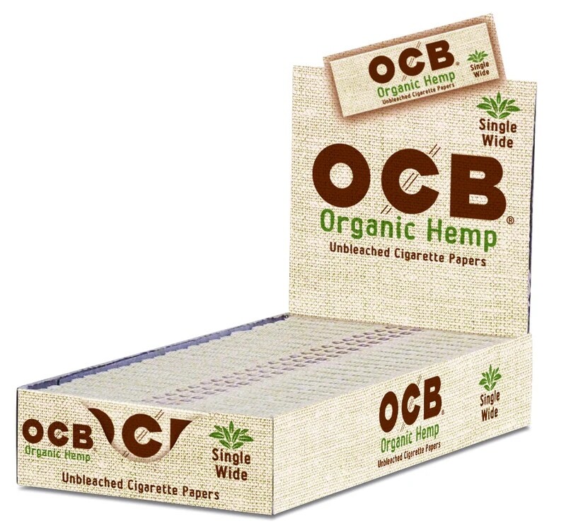 OCB Organic Hemp Rolling Papers Single Wide Unbleached (Full Box of 24 Booklets) OCB Organic Hemp Rolling Papers Single Wide Unbleached (Full Box of 24 Booklets)