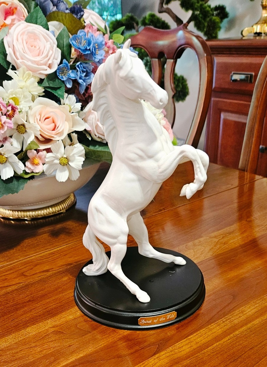 Royal Doulton/Beswick Spirit of the Wild Rearing Horse Figurine  Satin White