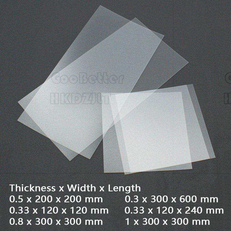 Frosted Translucent PVC Plastic Sheet Thin Clear 0.3mm - 1mm Thick Plastic Panel