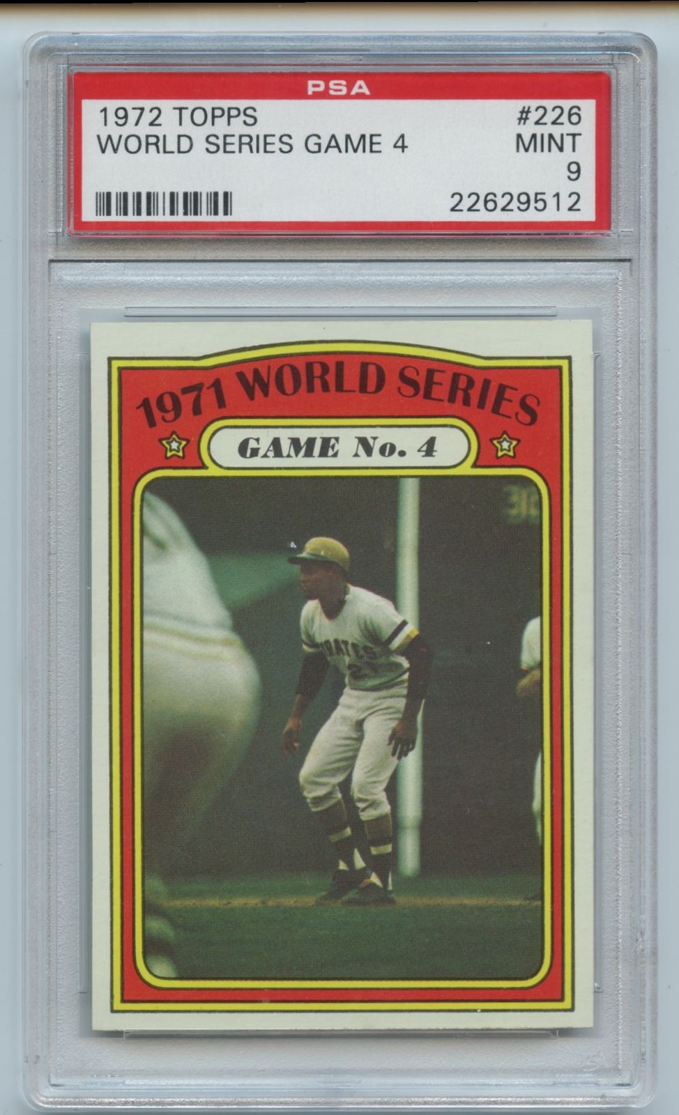 1972 Topps Perfectly Centered WS Game 4 Roberto Clemente PSA 9 #226