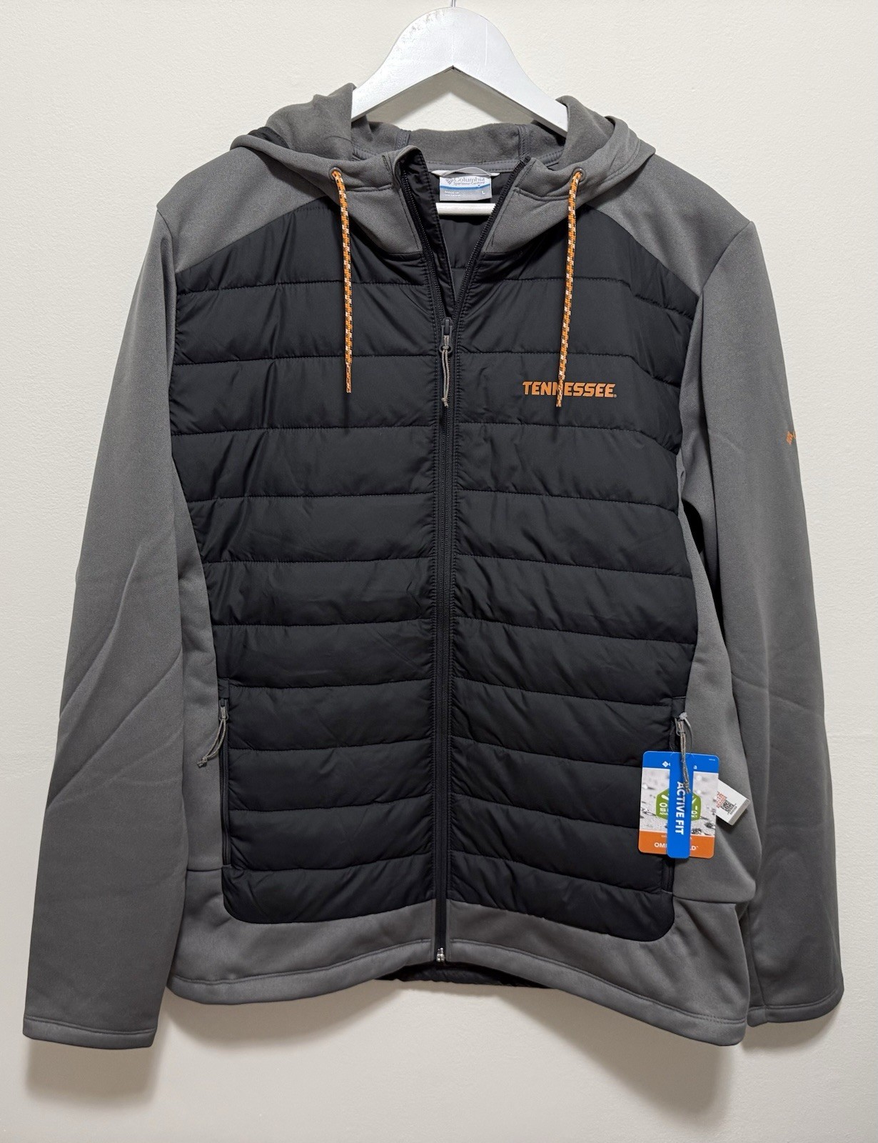 Tennessee Volunteers Columbia Out-Shield Hybrid Full Zip Hoodie Jacket XL NWT