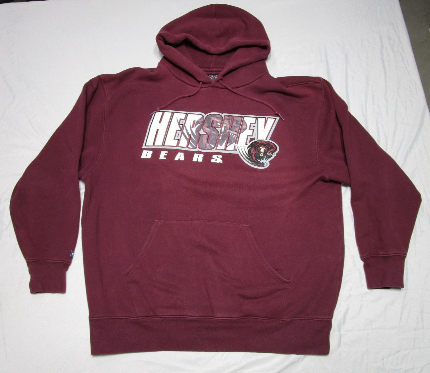 Authentic 2010 Jansport Hershey Bears Swiping Bear Men\'s XL Pullover Hoodie Sewn