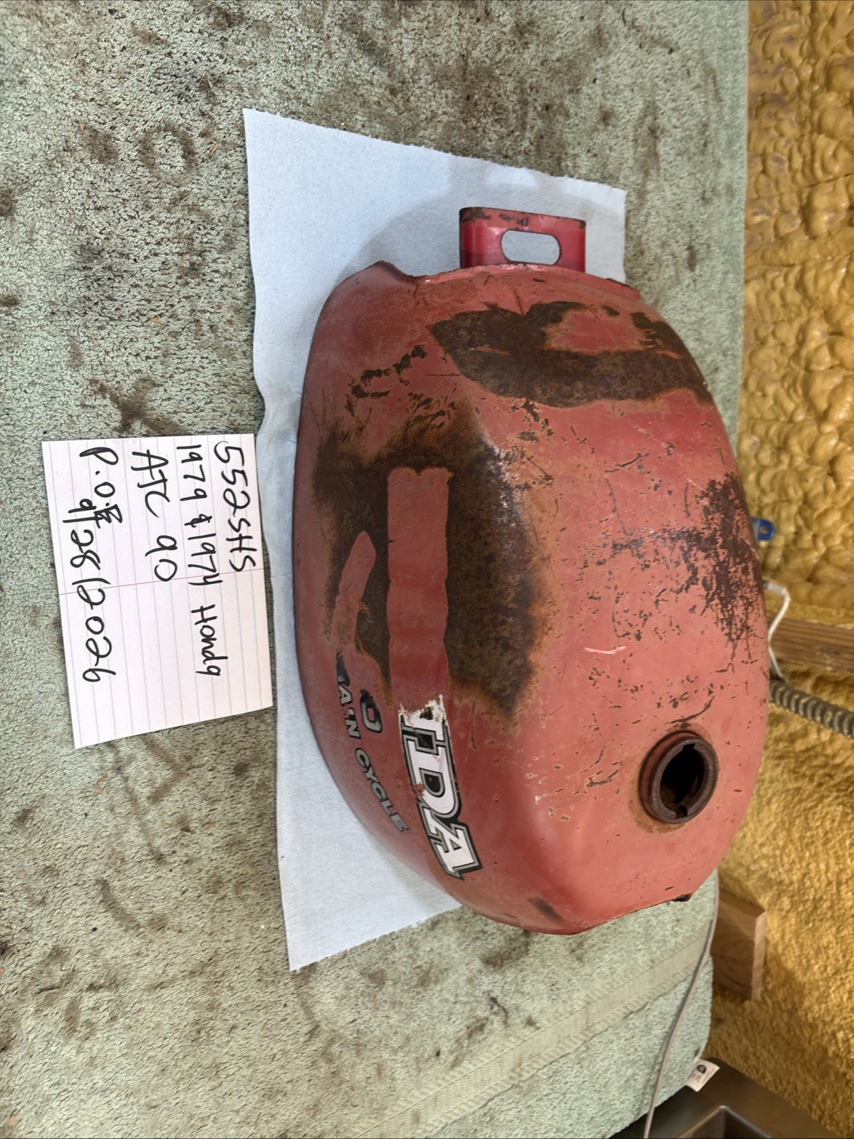 1979 Honda Atc 90 Gas Tank Fuel Tank Oem 552