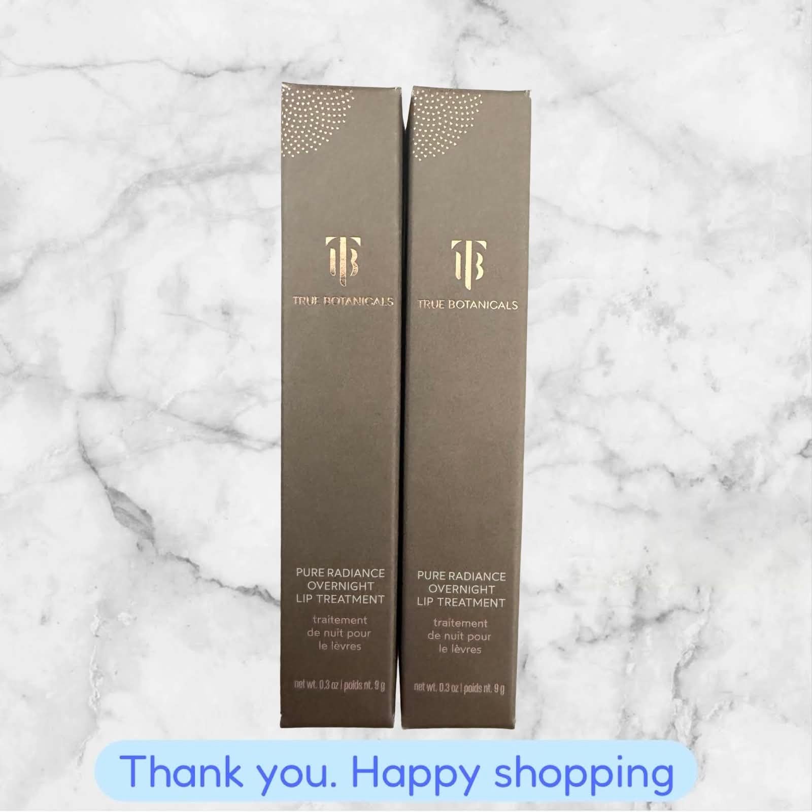2X TRUE BOTANICALS Pure Radiance Overnight Lip Treatment Hydration 0.3 oz 9g NEW